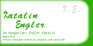 katalin engler business card